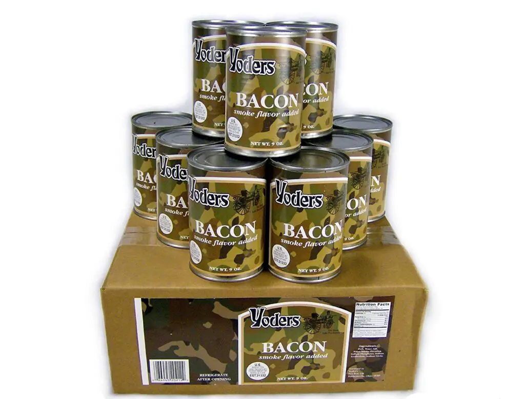 canned bacon for long term food storage