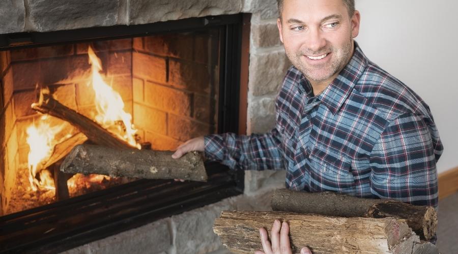 Use a wood-burning fireplace to heat your home during a power outage