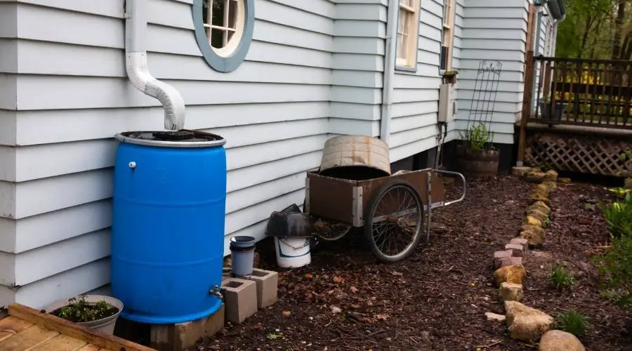 rain water collection storage tank or barrel